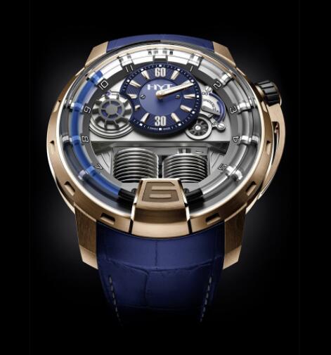 Replica HYT H1 GOLD BLUE 148-PG-32-BF-AA Watch